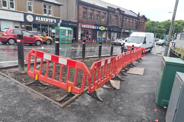 The resurfacing works have concluded and left pavements in the area 'unfinished' and, many people believe, 'unsafe' (Picture: Submitted)