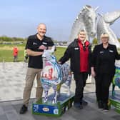 'Esha' and 'Daisy Meadow' with staff from the Helix Visitors Centre.