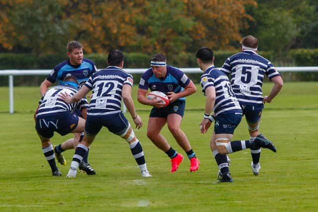 Falkirk players find it hard to make inroads during Saturday's defeat to Glasgow Accies (Pics by Scott Louden)