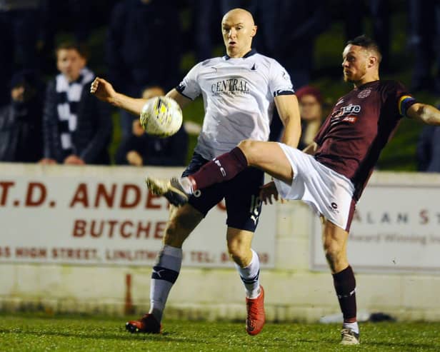 Ruari MacLennan (right) won't be involved against St Cuthbert's this Saturday as he's left to join Armadale Thistle