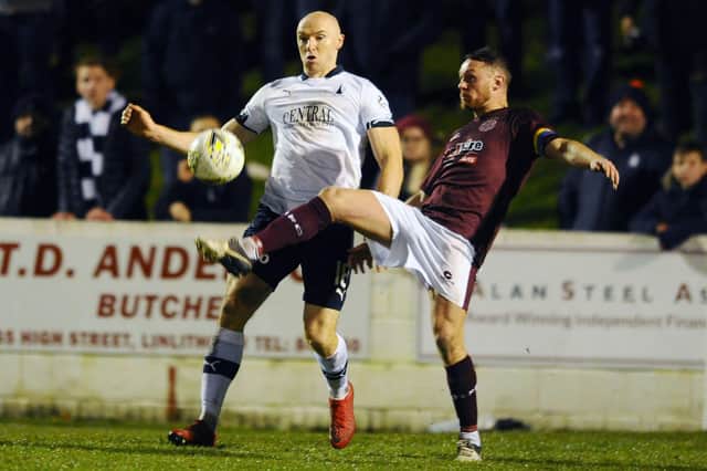 Ruari MacLennan (right) won't be involved against St Cuthbert's this Saturday as he's left to join Armadale Thistle