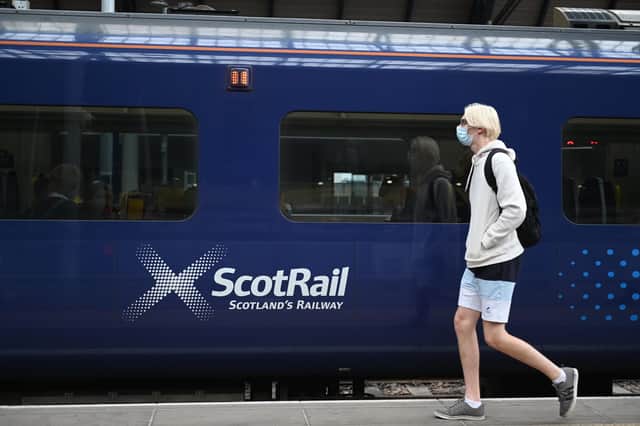 Passengers face disruption on the Edinburgh to Glasgow Queen Street line, via Falkirk High, this morning.