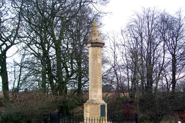 The monument to the Battle of Falkirk Muir which took place on January 17, 1746 can be found on Greenbank Road.