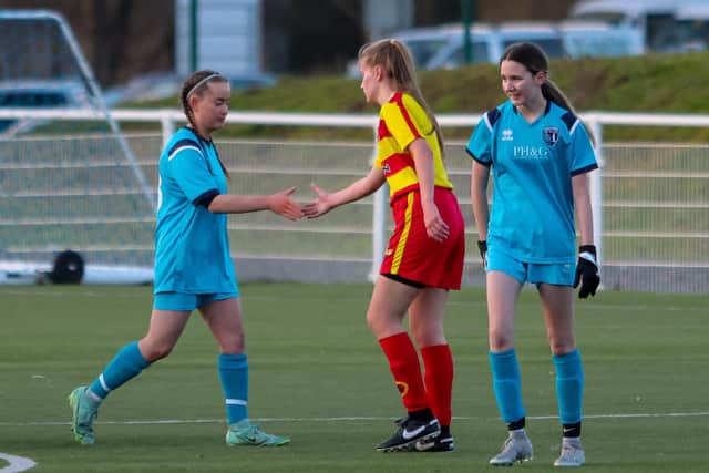 Central Girls exited the Scottish Women's Cup on Sunday at the hands of Rossvale (Pics by Scott Louden)
