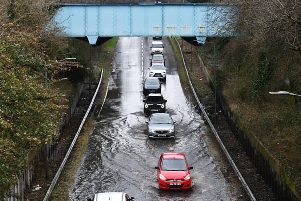 A pump failure and large quantity of surface water led to flooding on a stretch of the A9 Northern Distributor Road 
(Picture: Michael Gillen, National World)