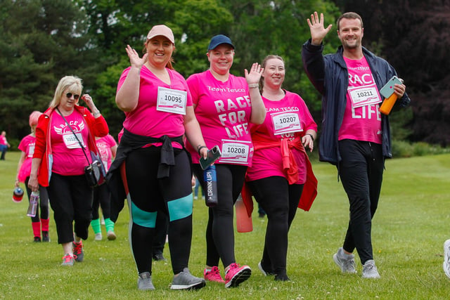 Smiling faces from this year's participants glad to raise money for Cancer Research UK