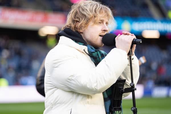 Craig Eddie entertained rugby fans at BT Murrayfield on Saturday.  (Pic: Emma Gray)