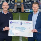 CEO Derek Allison pictured with Falkirk FC's Jamie Swinney (Picture by Ian Sneddon)