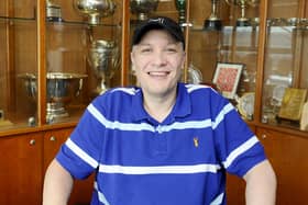 David Hagen, pictured at his benefit game at The Falkirk Stadium in 2018, has died after suffering from Motor Neurone Disease.