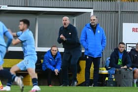 Paul Sheerin on the touchline (Pic Michael Gillen)