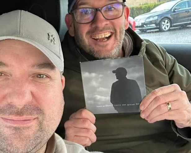 Barry Frame and Scott Ashworth celebrate Scott's new album getting to number two on the iTunes country chart(Picture: Submitted)