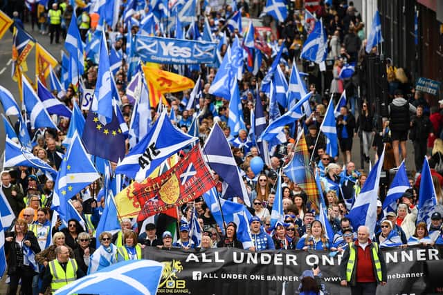 A previous All Under One Banner march in Glasgow. Pic: Getty Images