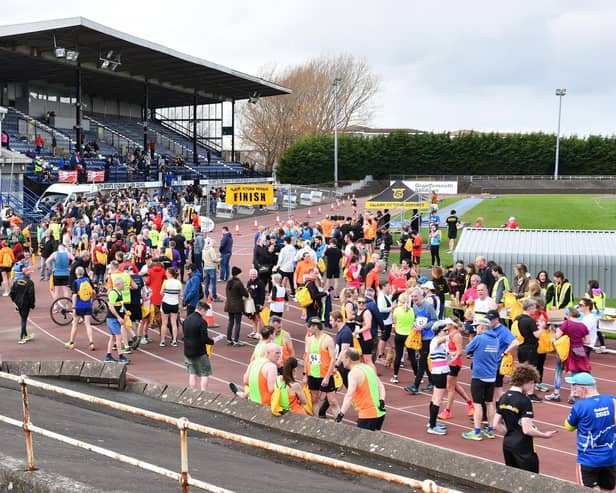 Closure-threatened Grangemouth Stadium hosts athletics events year-round, including the upcoming Round The Houses 10k Jim Dingwall Memorial Road Race (Photo: Michael Gillen)