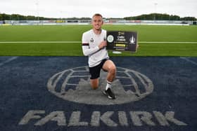 Falkirk winger Calvin Miller is returning a return to Celtic Park on Sunday (Photo: Michael Gillen)
