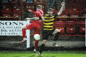 Camelon Juniors' abandoned Scottish Cup first-round game against Brora Rangers on Boxing Day. Photo: Alan Murray