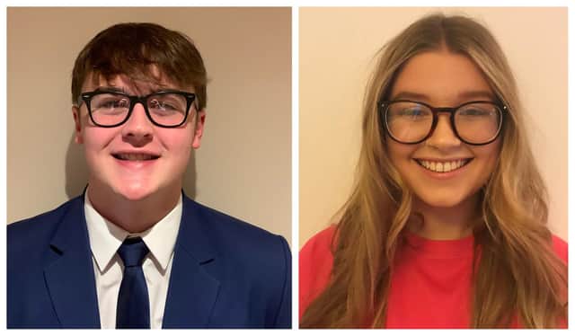 Tilly O’Donnell from Larbert and Cameron Stewart from Falkirk have been selected from 172 applicants to be part of the fifth cohort of the Young People’s Sport Panel