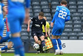 29-04-2023. Picture Michael Gillen. GLASGOW. Hampden Park. Falkirk FC v Inverness Caledonian Thistle FC. 2023 Scottish Cup semi-final. Ryan Williamson 2.