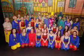The full cast of Larbert Musical Theatre's 2023 panto Sinbad.