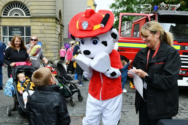 Marshall from PAW Patrol meets his young fans.