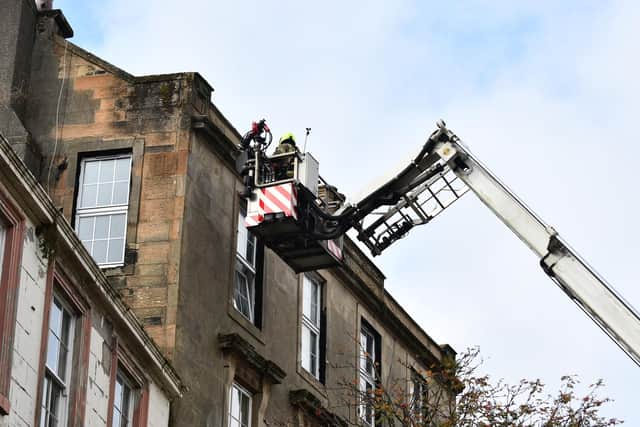 The High Street is partially closed while safety checks take place.  (Pic: Michael Gillen)