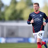 Stephen Kingsley in action for Falkirk last month as a trialist against Ayr United