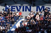 Falkirk supporters in the Kevin McAllister Stand (Photo: Michael Gillen)