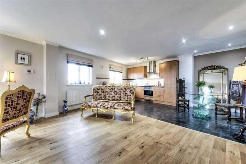 Open plan living area.