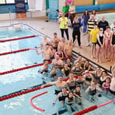 Cheers from those taking part in the Rotary Club of Falkirk annual Swimarathon on Sunday