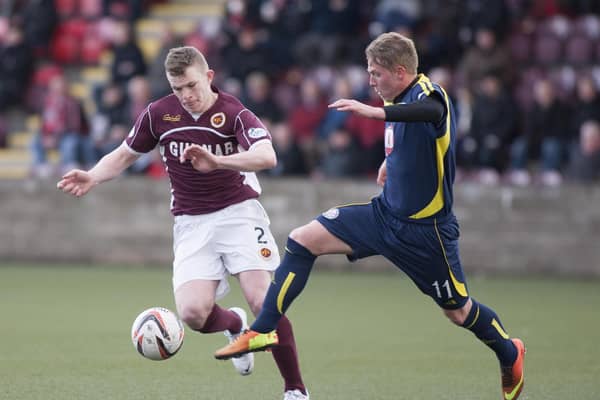 Nicky Devlin in action for Stenhousemuir at Ochiview Park against Brechin City during a League One match back in 2014 (Photo: Jonathan Faulds)