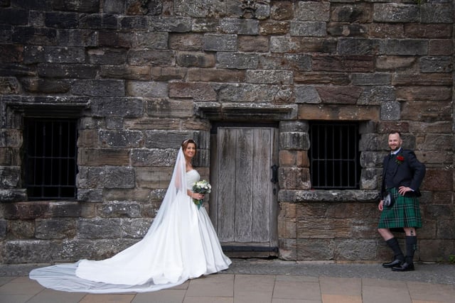 A wedding in Stirling does offer the opportunity for stunning backdrops for photographs but Tracy 37, and James, 38, both agreed that the city turned out to be the perfect location too as their children, Rachel, 13, and Jacob, 11, were born in there.  Pic:Weir Photography