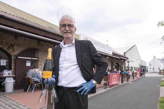 Since July 6, staff at Gambero Rosso in Falkirk have only been able to serve customers outside but that will change from tomorrow. Picture: Tom Duffin.