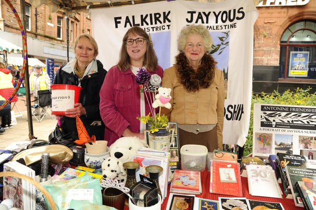 Members of the Antonine Friendship Link with their stall.