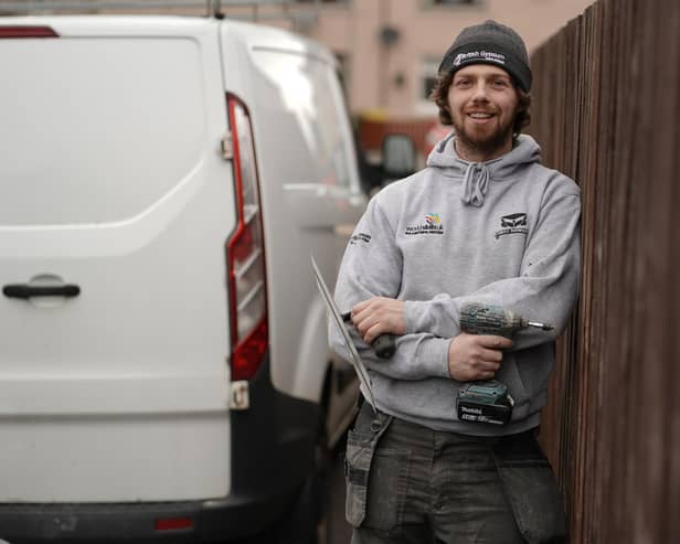 Raymond Stirling has reached the virtual final of the Screwfix Trade Apprentice 2021 competition. Picture by Stewart Attwood.