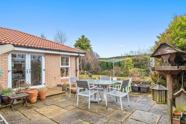 Patio is the perfect place to entertain in the pretty south-facing garden or enjoy a wee cuppa in the morning.