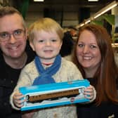 Three-year-old Rory McIvor was one of the youngest visitors to the exhibition and he brought mum and dad Lesley and Graham with him.