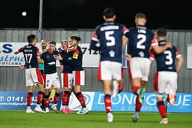 Callumn Morrison netted twice as the Bairns stunned the travelling Terrors (Photo: Michael Gillen)