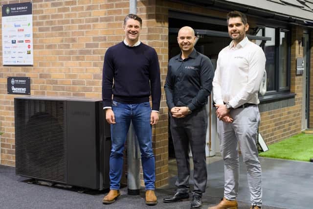 Boost: Barry Sharp (l) with ETA co-founders Mark Glasgow and Andrew Lamond.