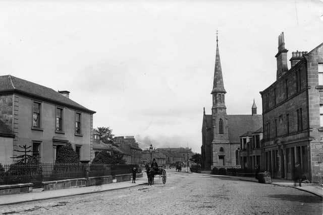Grahamston in 1890 with the Grahams Road Church in the centre.