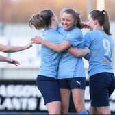Ellie Roberts celebrates scoring with her teammates (Stock picture: Ian Sneddon)