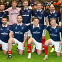 Falkirk’s squad on Saturday at this years revived Tennent’s Sixes at Renfrewshire’s Braehead Arena (Photo: Craig Foy/SNS Group)