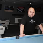 Steven Allison, who runs The Players Lounge in Falkirk, is seeking an explanation from the Scottish Government on why snooker and pool halls can't open until June at the earliest. Picture: Michael Gillen.