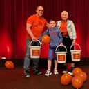 Bryan Allam and Angela Frater, pictured here with her son Millar (11) at the last movie night, will also be taking on the Edinburgh Half Marathon in May.