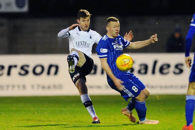 11-01-2020. Picture Michael Gillen. PETERHEAD. Balmoor Stadium. Peterhead FC v Falkirk FC. Matchday 21. SPFL Ladbrokes League One. Paul Dixon 3 and Scott Brown 8.