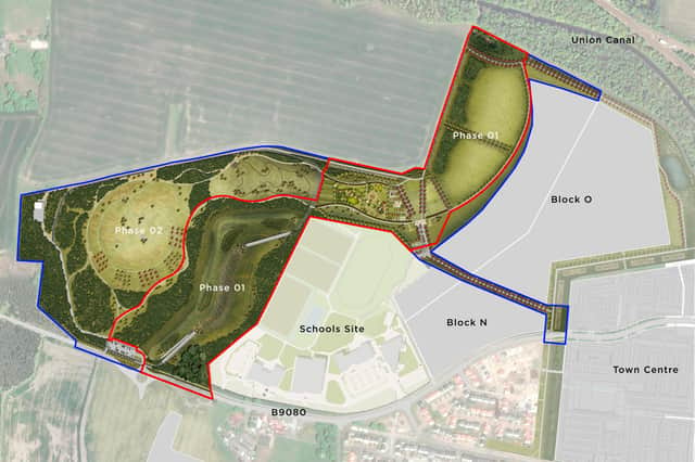 Plans for Auldcathie District Park in Winchburgh.
