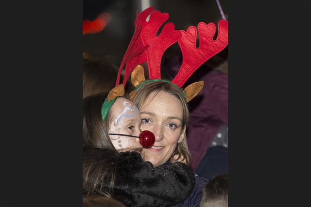 These two reindeer were having a great time.
