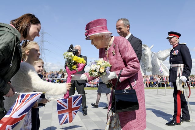 Her Majesty The Queen at the opening of the Queen Elizabeth II Canal.