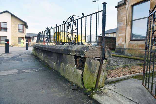 Richard Wilson blamed the damage caused by a vehicle hitting his property due to spilt materials during the construction of new council housing opposite his home. Pic: Michael Gillen