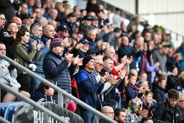 Falkirk fans in the Main Stand (Photo: Michael Gillen)