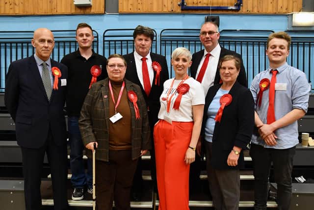 The successful Labour candidates who are now councillors.