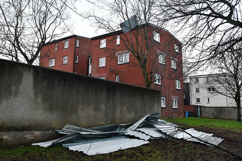 Residents in Derwent Avenue woke up to this damage.